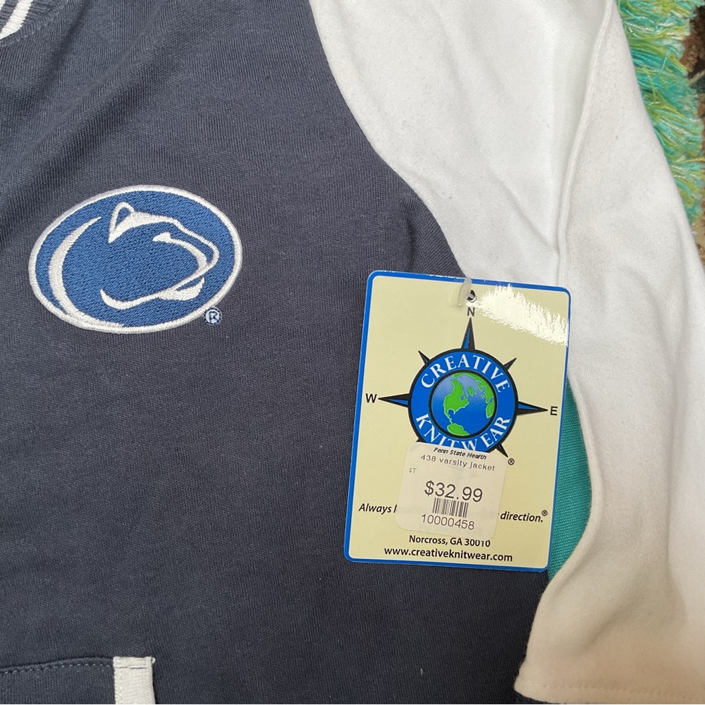 Creative Knit Wear Penn State Varsity Jacket. NWT - Picture 3 of 5